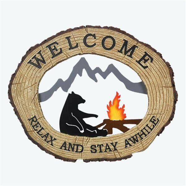 Youngs Resin Bear Welcome Wall Sign 21817